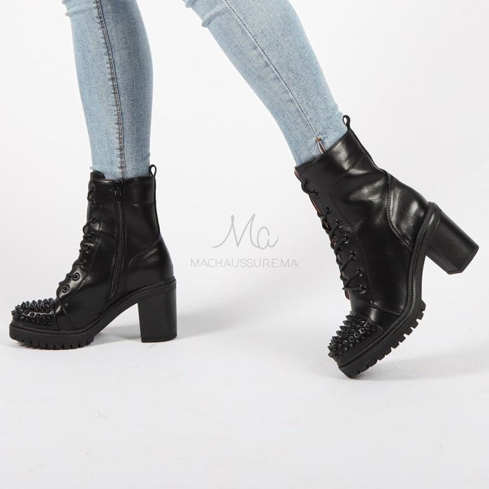PEGY - Bottines à talons en Noir