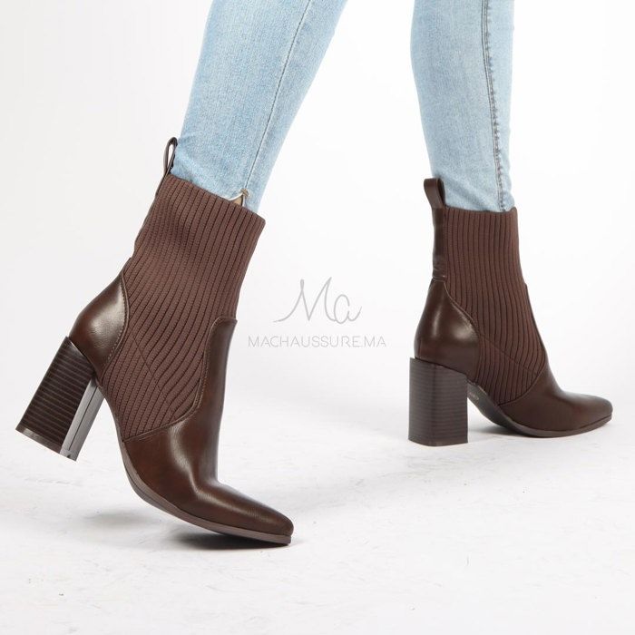 Joliby - Bottines à talon en Marron