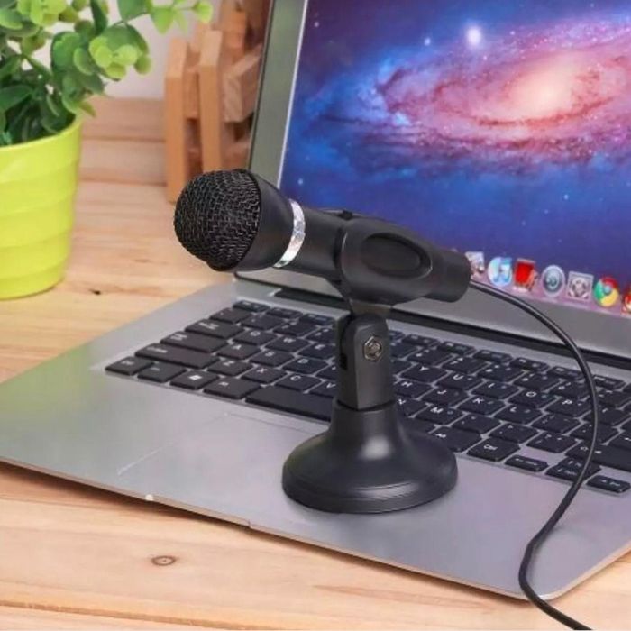 Microphone stéréo à condensateur avec support micro de bureau avec limitation ADAPTÉ AU CLAVIER DE PIANO PC ordinateur Jack 3.5mm