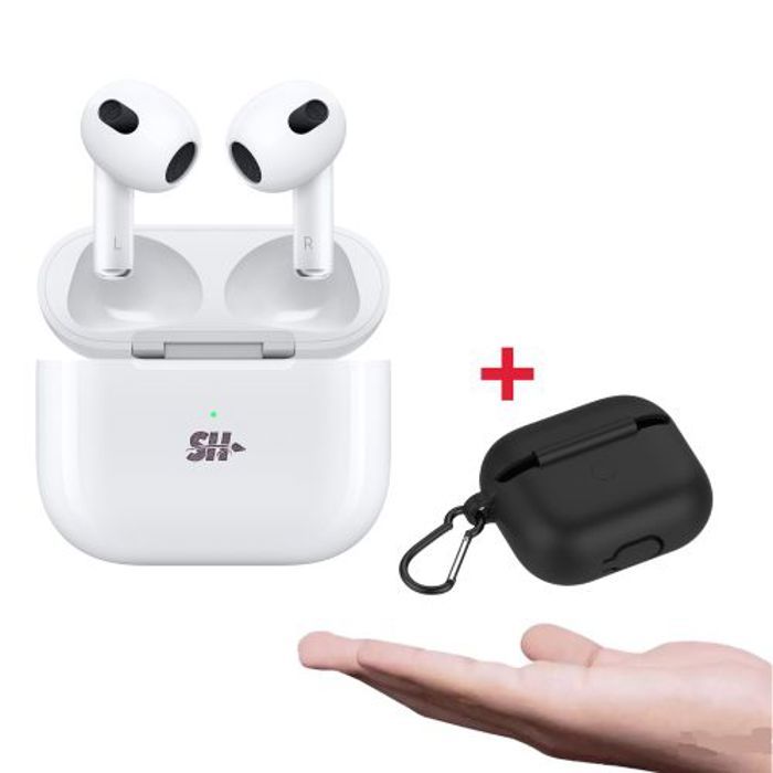Écouteurs sans fil Bluetooth TWS+coque de protection en Silicone