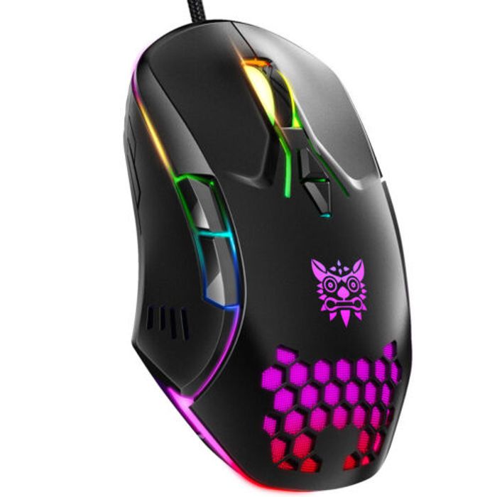 ONIKUMA CW902 souris de jeu filaire 6400DPI RGB rétroéclairage souris d'ordinateur creux Hon