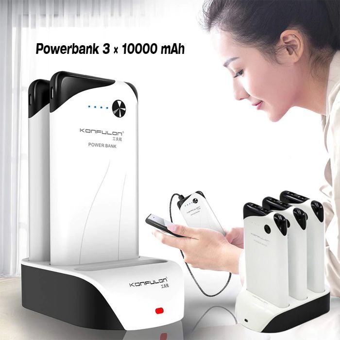 Banque d'alimentation Konfulon 3x10000mAh - PS-01