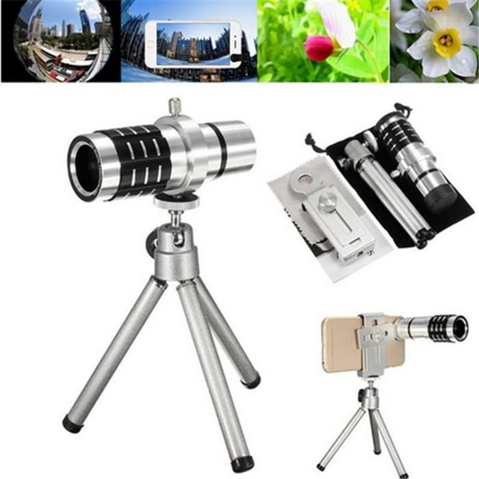 12X Universal Telephoto Lens Mobile Phone Optical Zoom Telescope Camera