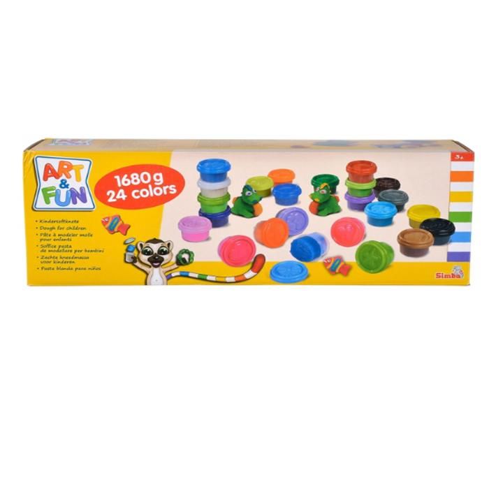 ART & FUN 24 PÂTE À MODELER EN POT – 24 COULEURS – SIMBA