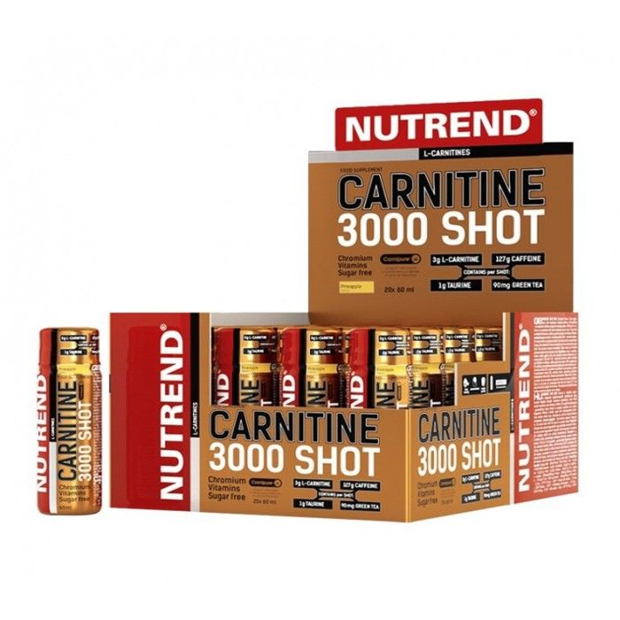 Carnitine 3000 shot 20X60ml - Strawberry -Nutrend