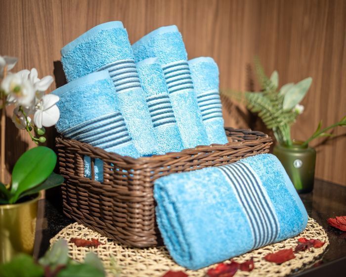 Pack SERVIETTE TOILETTE CARMEN 450G BLEU-CIEL