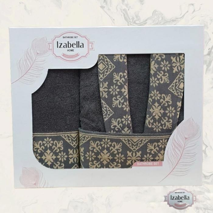 PAACK PEIGNOIR 3 PCS IZABELLA  GRIS