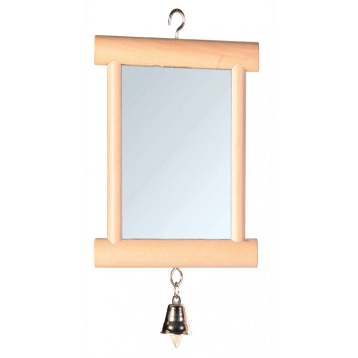 Miroir cadre bois clochette 9×10cm