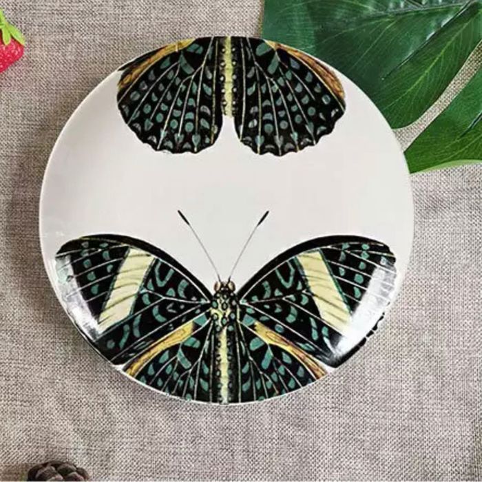ASSIETTE A DESSERT FORNA PAPILLON VERT