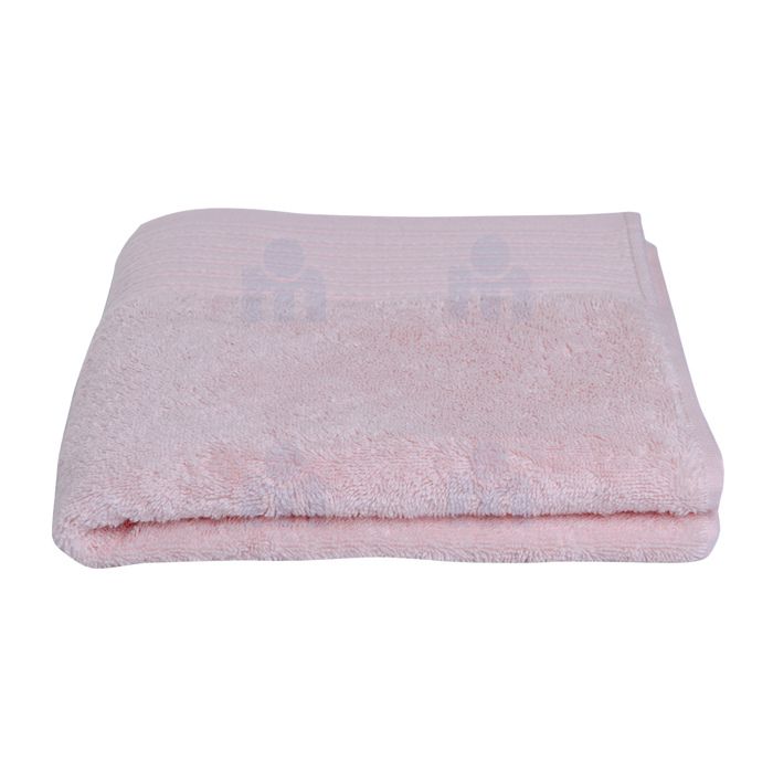 Serviette jacquard 520 GSM ML L6196 70X140cm rose x1 pièce