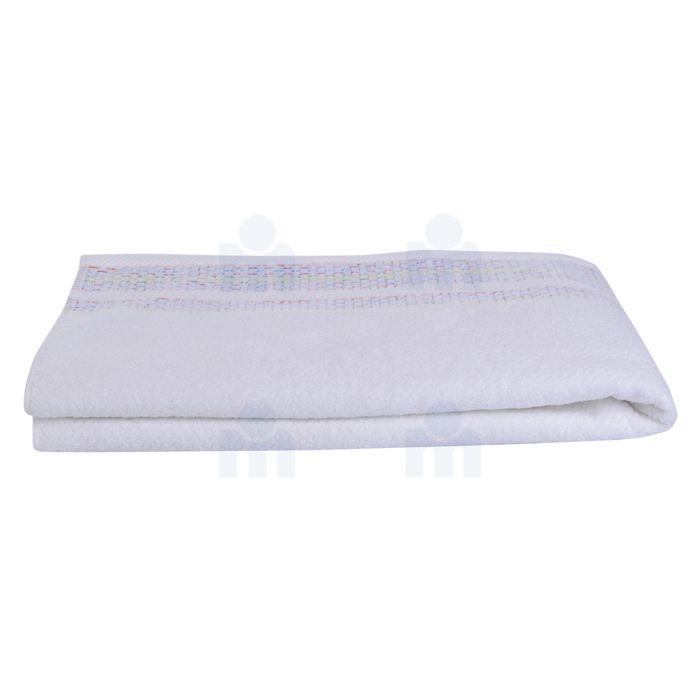 Serviette jacquard 550 GSM F651 50X90cm blanche x1 pièce