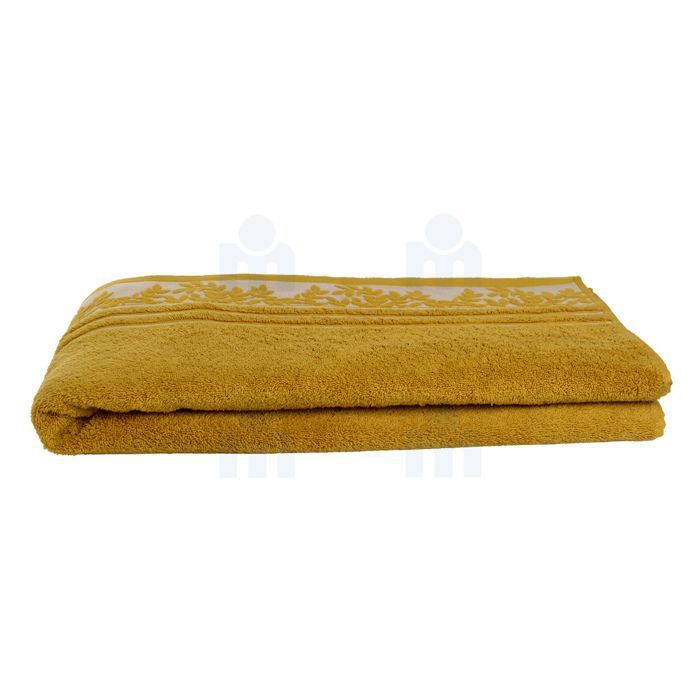 Serviette jacquard 550 GSM F869 70X140cm moutarde x1 pièce