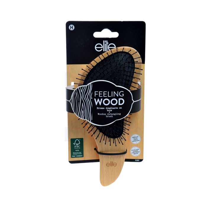 Brosse démêlante en bois Feeling Wood H5382 - ELITE