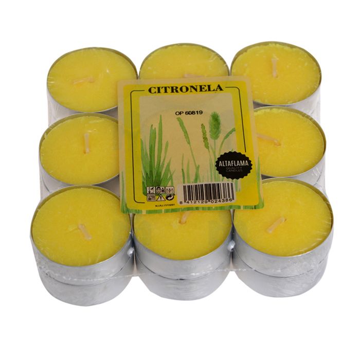 Bougies chauffe-plat parfumées citronnelle 14x38mm x18 unités - ALTAFLAMA