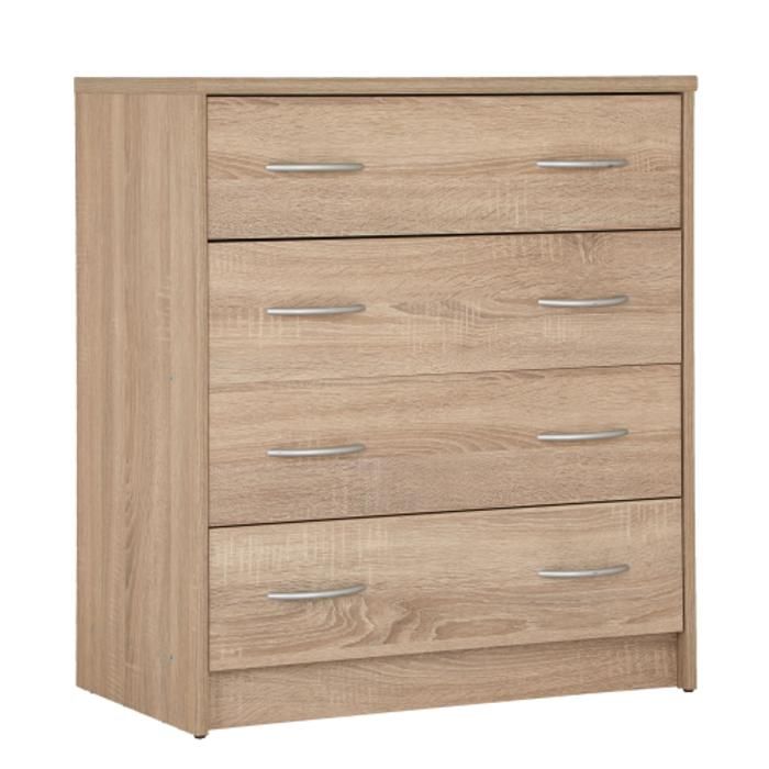 Commode SCONTO Avec 4 Tiroirs - Beige