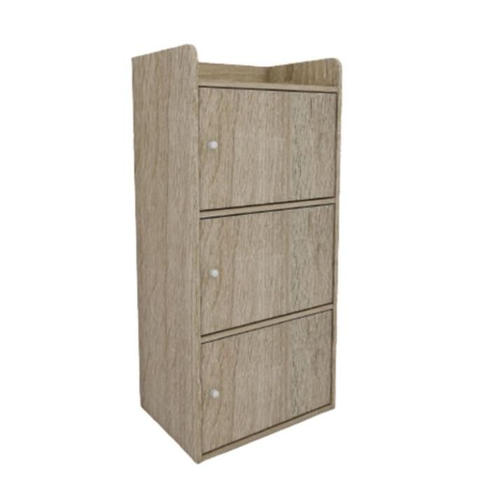 Meuble rangement Polycube HVP 3 Portes 40x29x86,9cm - Oak
