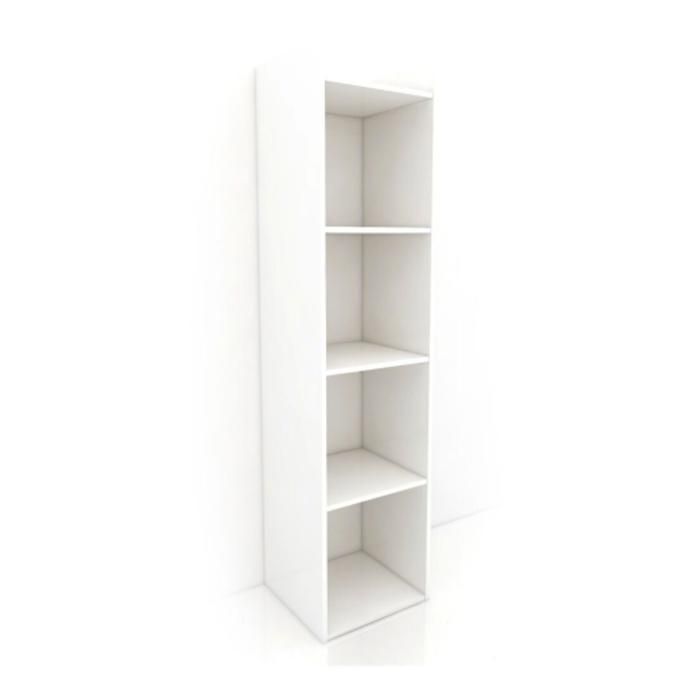 Meuble etagère Polycube HVP 4 Niches 31,1x29,5x129,5cm - Blanc