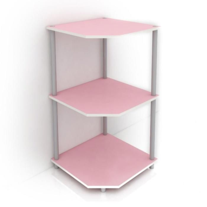 Étagère HVP 2 Niveaux 39,5x39,5x75,5cm - Rose