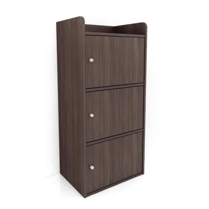 Meuble rangement Polycube HVP 3 Portes 40x29x86,9cm - Wenge