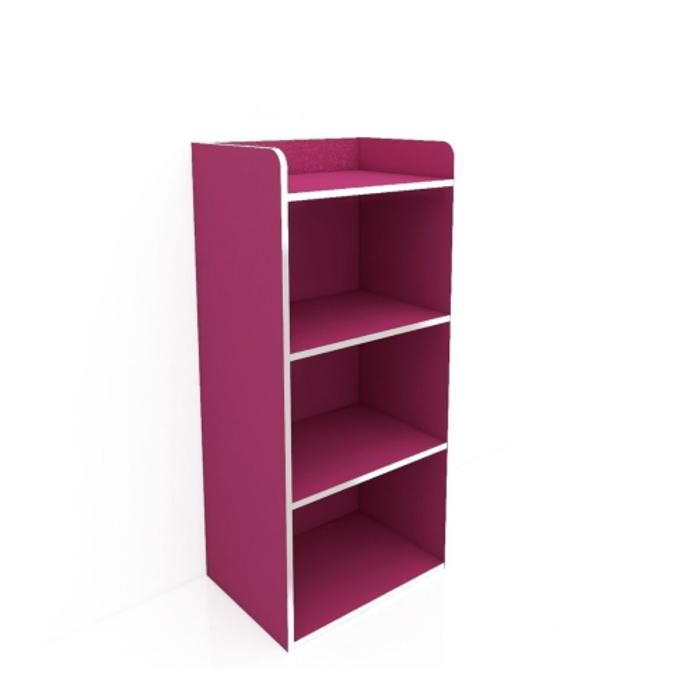 Meuble etagère Polycube HVP 3 Niches 42x29x89cm - Magenta