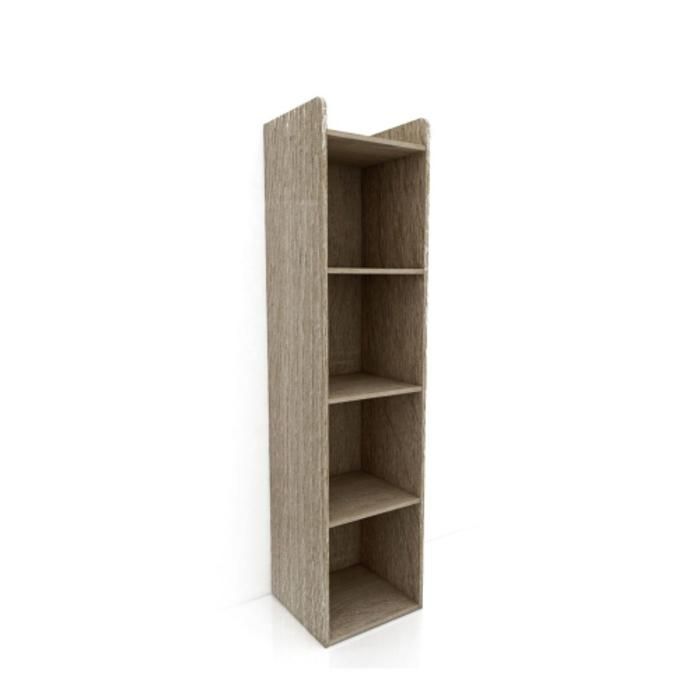 Meuble etagère Polycube HVP 4 Niches 31,1x29,5x129,5cm - Oak