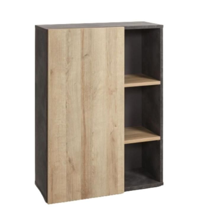 Meuble rangement Bas CORE 80x35x110cm - Oak