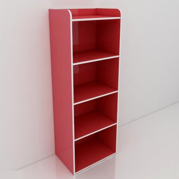 Polycube HVP 4 Niches 42x29x118cm - Rouge