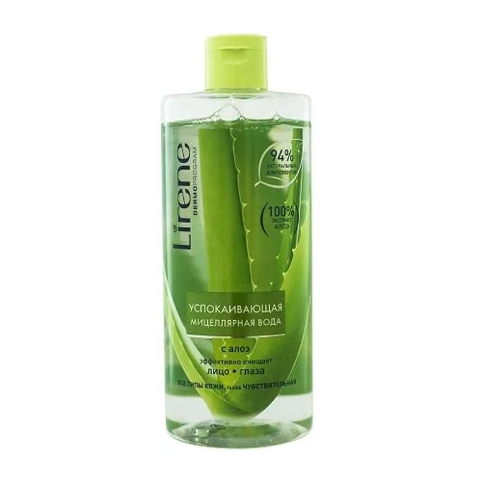 EAU MICELLAIRE APAISANTE À L'ALOÈS TOUT TYPE DE PEAU LIRENE  400ML