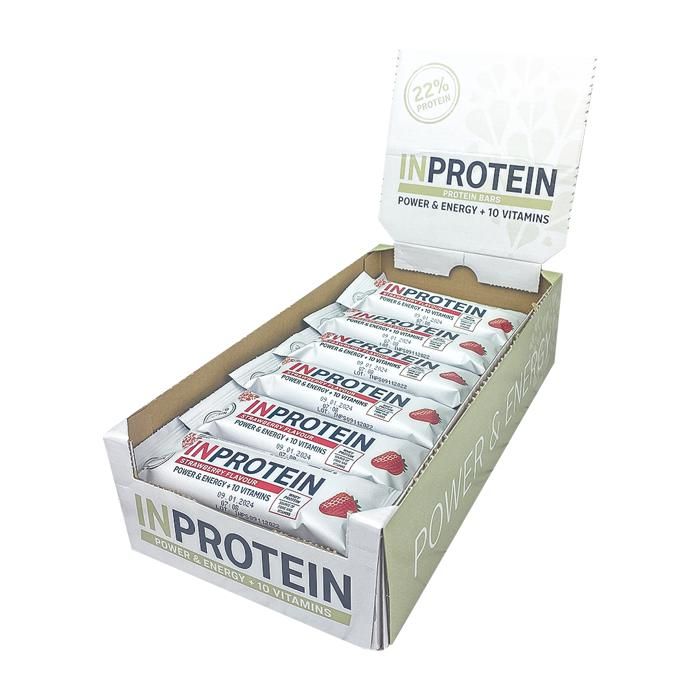 INprotein bar Strawberry 40g-Tekmar ( 28 Barres )