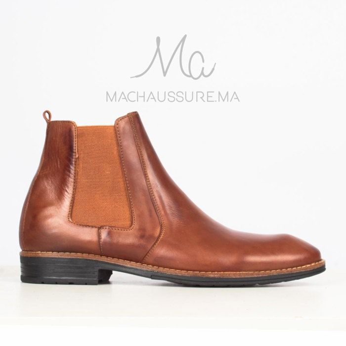 Bottes - TIESTO PRIME - Tabac - Cuir - Semelle en caoutchouc - Confortables et durables