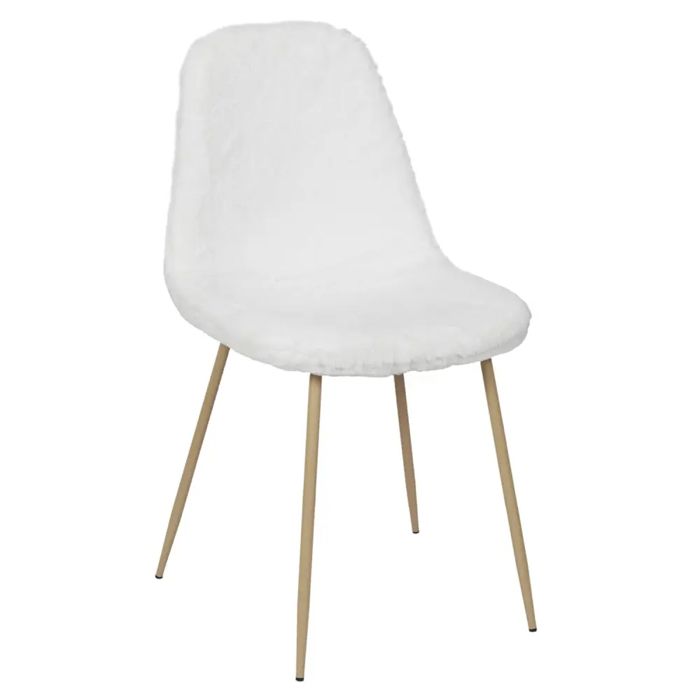 AUREA chaise blanche imitation fourrure