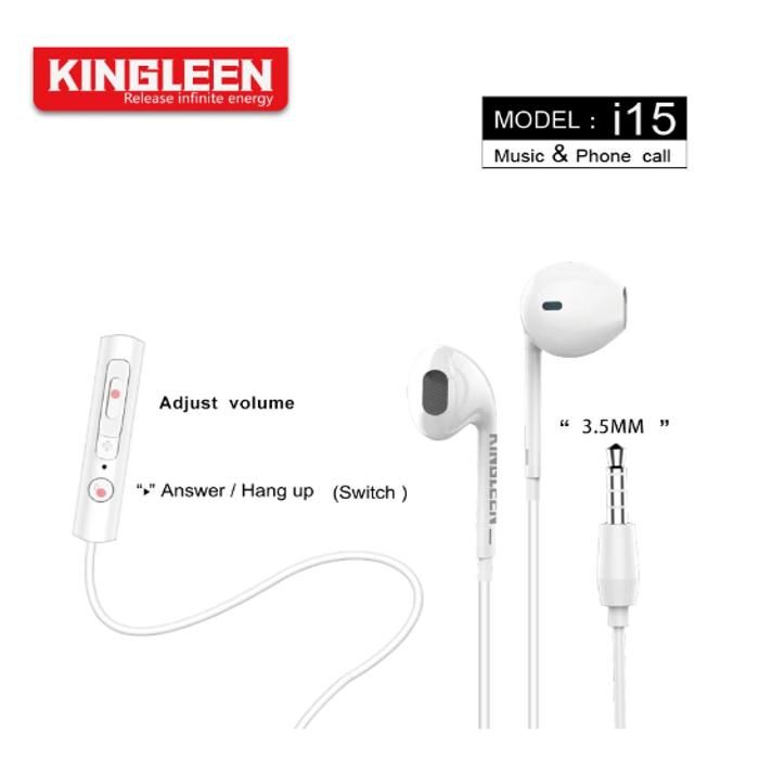 Écouteurs Filaire Avec Micro Jack 3,5 mm - Kingleen I15