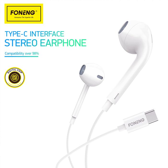 OREILLETTE Écouteur Filaire T61 TYPE-C compatible avec toutes les téléphones smartphones intelligent TYPE-C