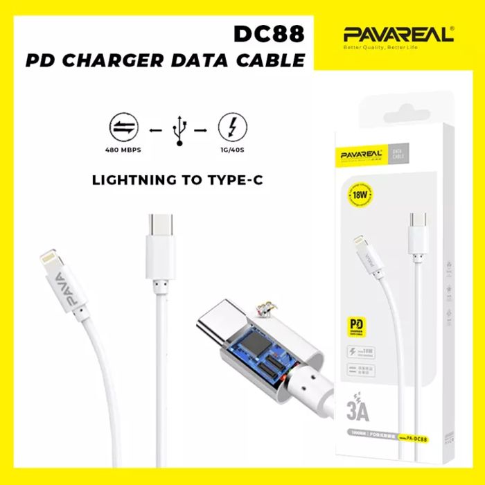 Câble de charge Type C vers Lightning - PAVAREAL PA-DC88