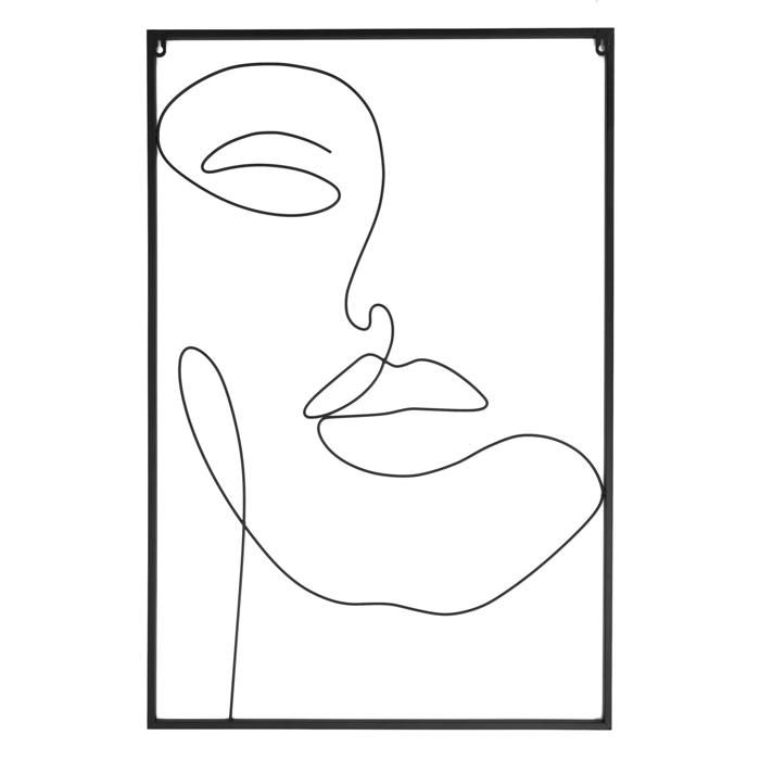 VISAGE Tableau filaire 60 x 90 x 1 cm