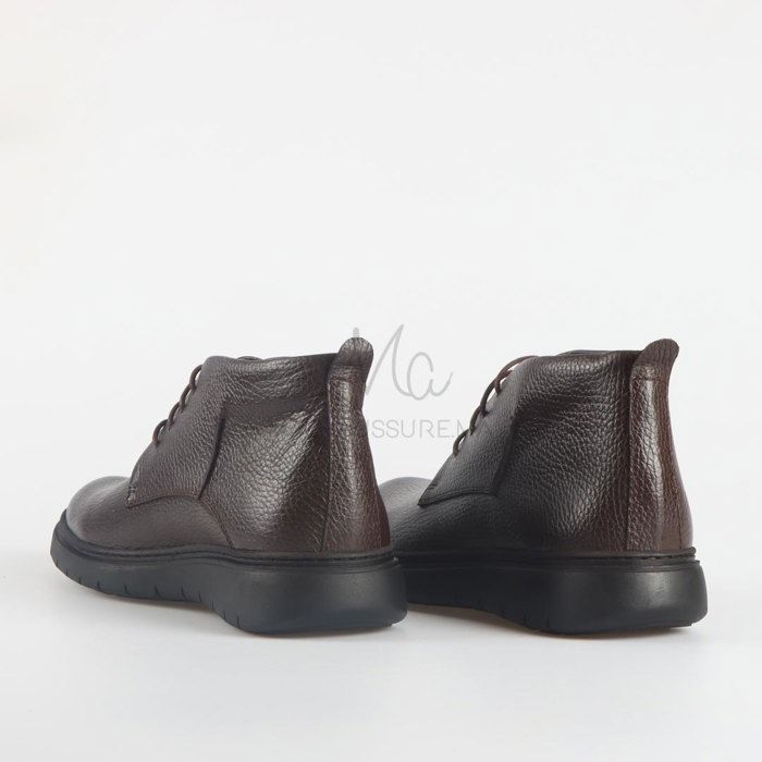 Bottes - Owen - Marron - Cuir - Antiglisse - Talon Plat - Marjane Mall - Image 1
