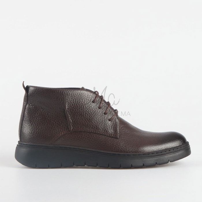 Bottes - Owen - Marron - Cuir - Antiglisse - Talon Plat - Marjane Mall - Image 3