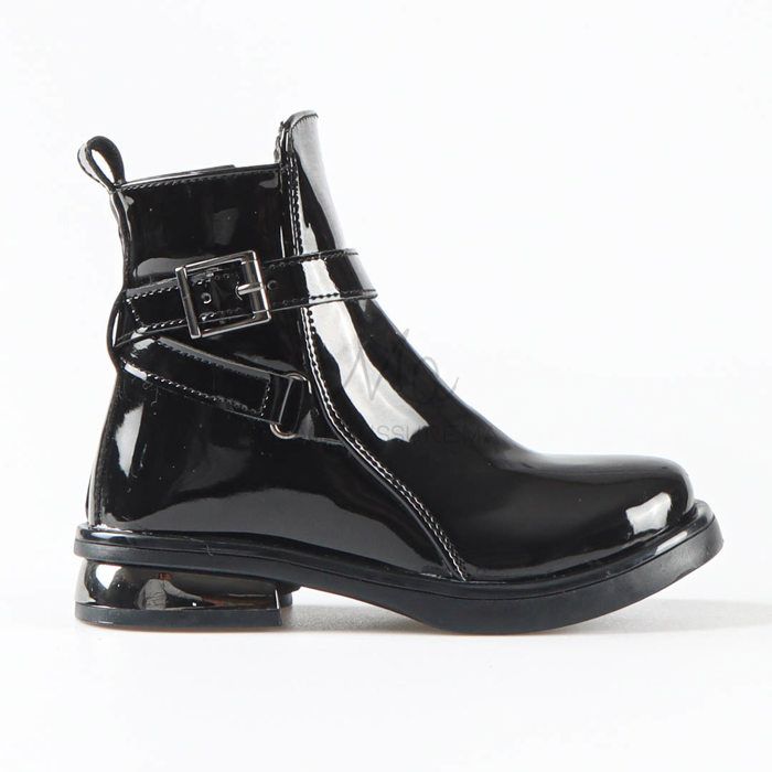 Sienna - Bottines Enfant Vernis en Noir
