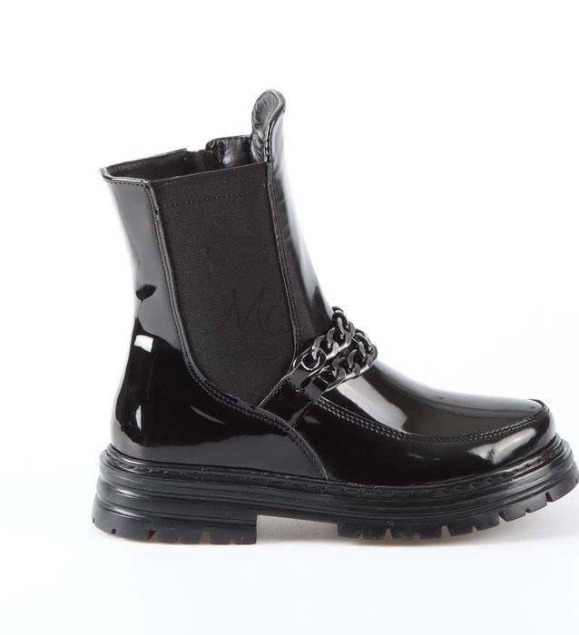 KIELY - Bottines Fille Vernis en Noir
