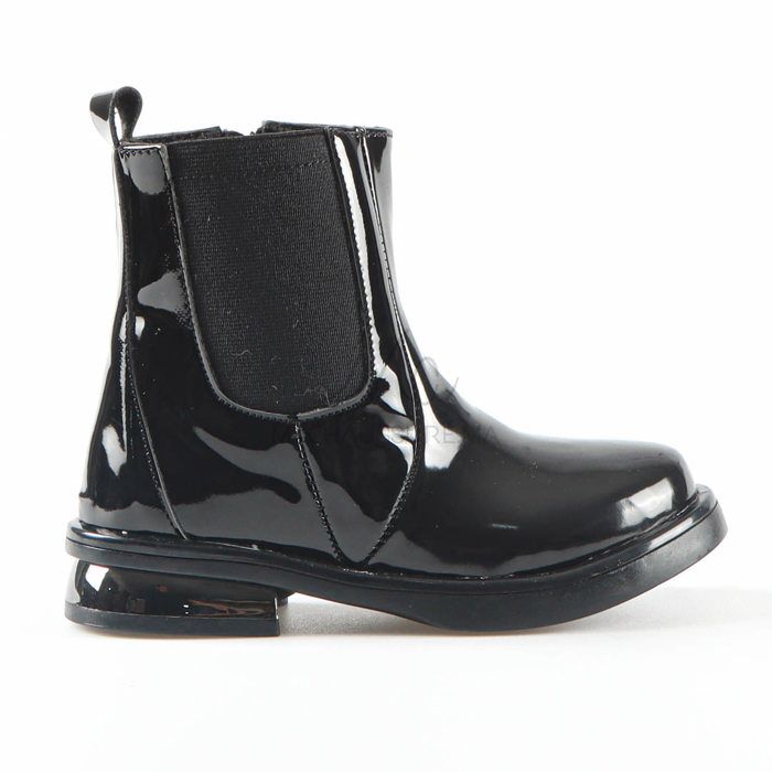 Ursula - Bottines Fille Vernis en Noir