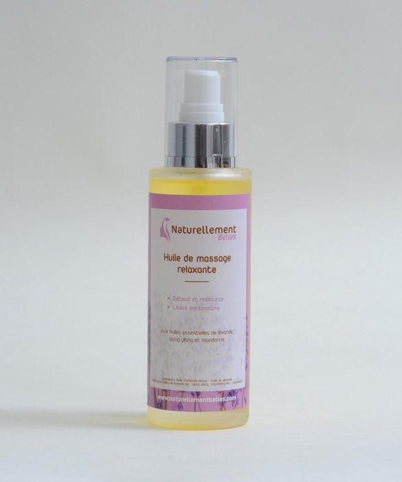 Huile de massage relaxante a base d'huile de sésame et d'amnde douce 100 ml