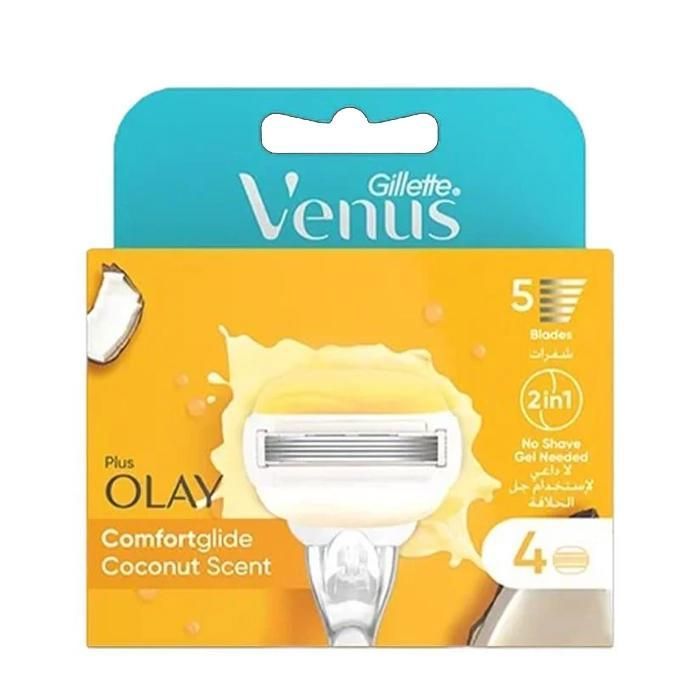 Rasoirs de recharge - VENUS - Smooth Coconut Scent - 5 Lames - 4 Unités - Poignée ergonomique