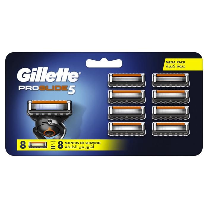 Recharges de Lames de Rasoir - Gillette - Fusion 5 Proglide - 8 unités - Anti-friction - Aloe vera