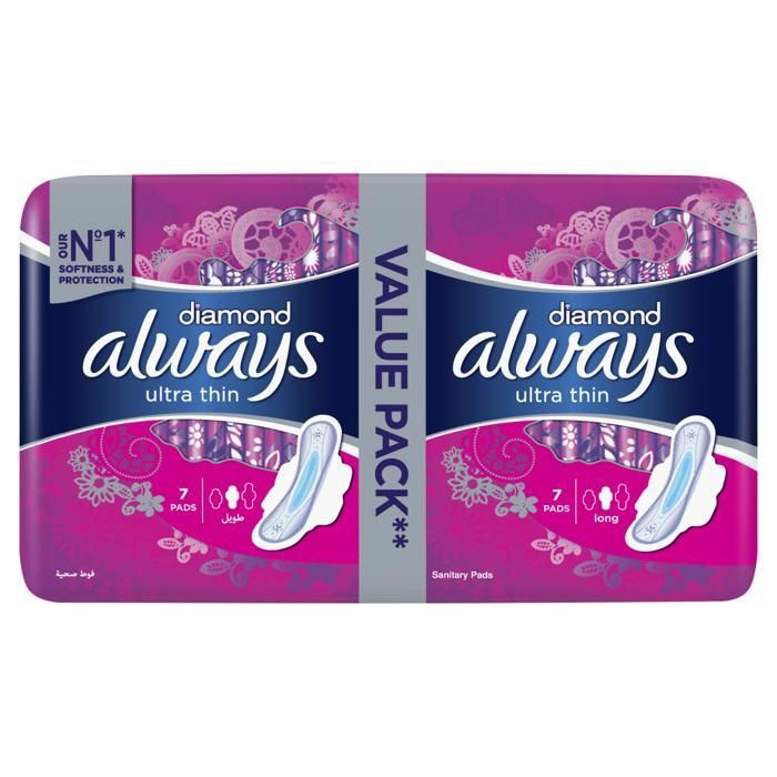 Always Serviettes Hygiéniques Ultra Fine Platinium Long - 14 unités