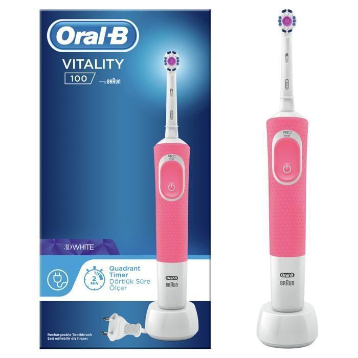Oral B Brosse à Dents Électrique Vitality Rose - 1 unité