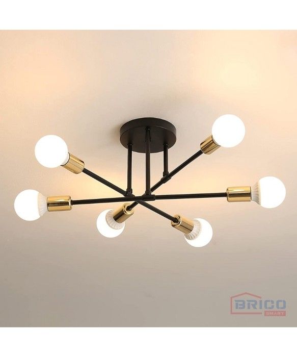 SUSPENSION TIKALA NOIRE 1000*180MM E27*6