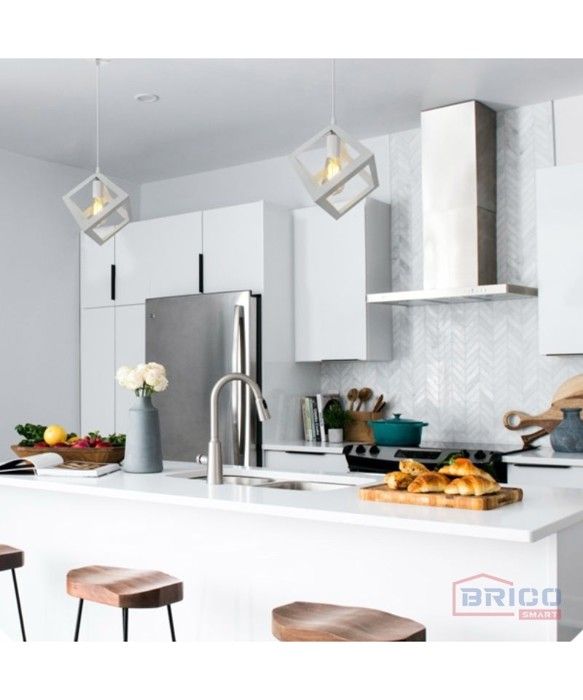 SUSPENSION CRATO B 160*160MM E27 BLANCHE