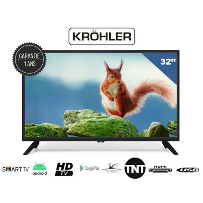 TV LED KRÖHLER 32 Pouces Smart  - BZ Série - TBKS-32-TM-02