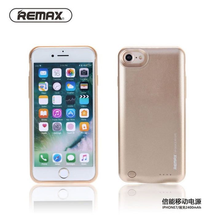 Coque Power Bank DORE 3400mAh Pour iPhone 7 plus / 8 plus Energy Jacket REMAX PN-02