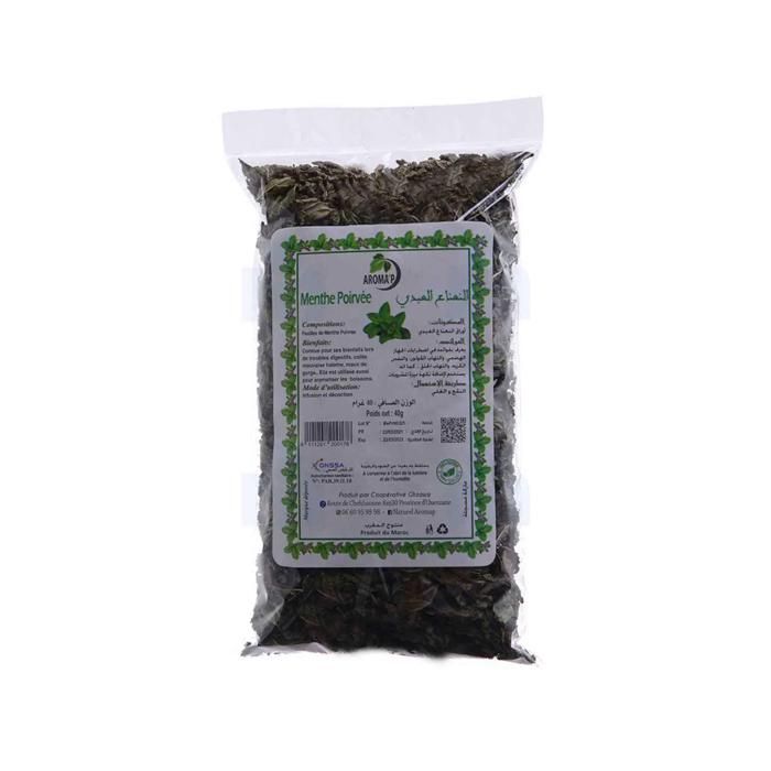 Menthe poivrée séchée en sachet 40g - AROMA P